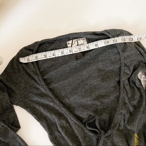 Long Sleeves Midi Gray Dress with Floral print - Picture 7 of 9